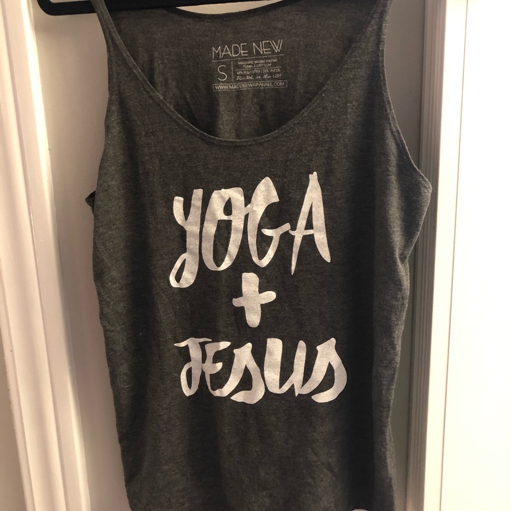 Workout tank yoga + Jesus
